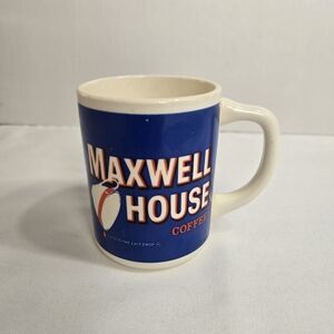 Vintage Maxwell House Coffee Mug Blue Good to the Last Drop Made in USA